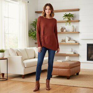 LOFT Outlet Ribbed Knit Sweater XL | Knot Front Detail | Fall Winter Must-Have